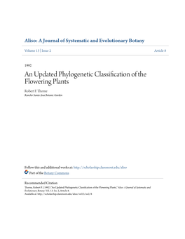 An Updated Phylogenetic Classification of the Flowering Plants Robert F