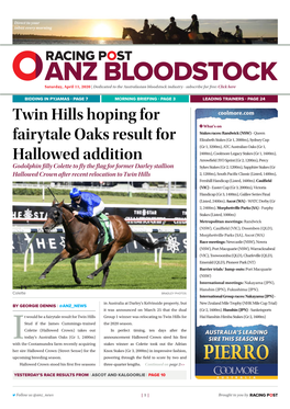 Twin Hills Hoping for Fairytale Oaks Result for Hallowed Addition | 2 | Saturday, April 11, 2020