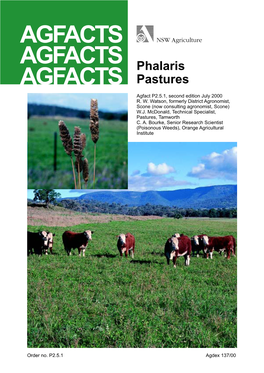 Phalaris Pastures