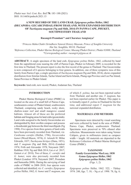 Phuket Mar. Biol. Cent. Res. Bull.78: 183–188 (2021) DOI: 10.14456/Pmbcrb.2021.15