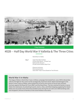 02B -- Half Day World War II Valletta & the Three Cities