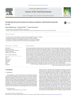 Predicting the Preservation of Cultural Artefacts and Buried Materials in Soil