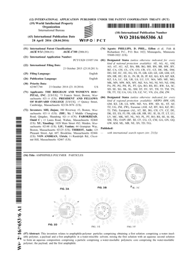 WO 2016/065306 Al 28 April 2016 (28.04.2016) P O P C T