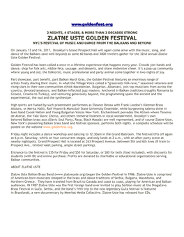 The Zlatne Uste Golden Festival