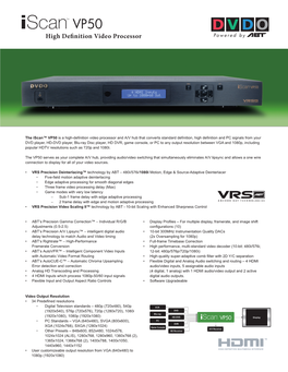 High Definition Video Processor