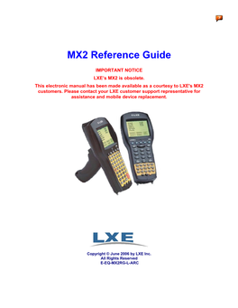 MX2 Reference Guide