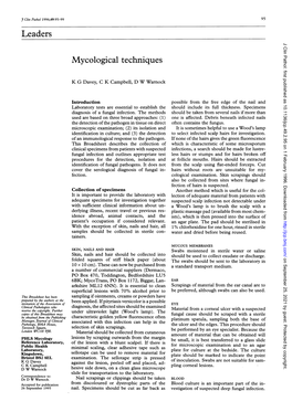 Leaders J Clin Pathol: First Published As 10.1136/Jcp.49.2.95 on 1 February 1996