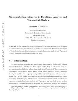 On Semiabelian Categories in Functional Analysis And