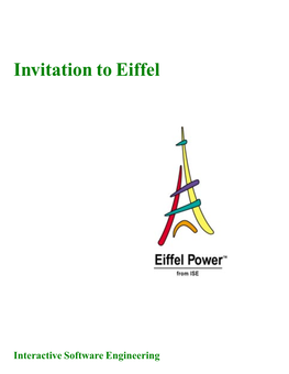 Invitation to Eiffel (Bertrand Meyer)