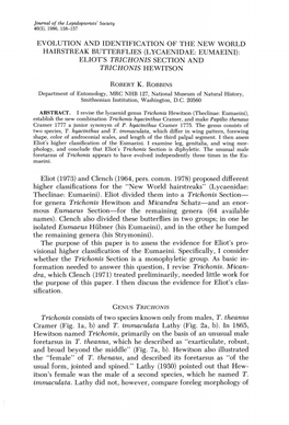 Eliot's Trichonis Section and Trichonis Hewitson