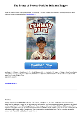 The Prince of Fenway Park by Julianna Baggott