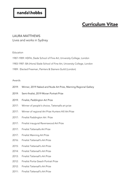 LAURA MATTHEWS Lives and Works in Sydney