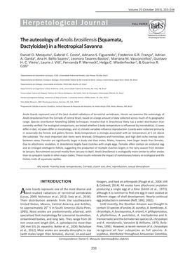 Herpetological Journal FULL PAPER