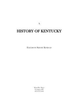 History of Kentucky