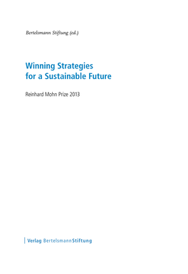 Winning Strategies for a Sustainable Future