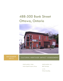 488-500 Bank Street Ottawa, Ontario