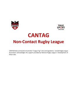 CANTAG Non-Contact Rugby League