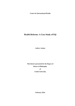 &lt;Health Reforms: a Case Study of Fiji