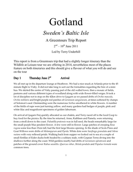 Gotland Trip Report 2004