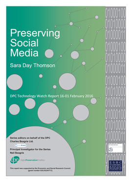 Technology Watch Report: Preserving Social Media