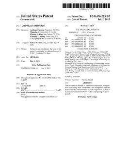 (10) Patent No.: US 8.476,225 B2 Casarez Et Al