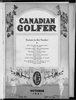 Canadian Golfer, October, 1931