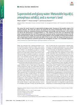 Amorphous Solid(S), and a No-Man's Land