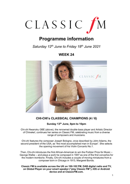 Programme Information