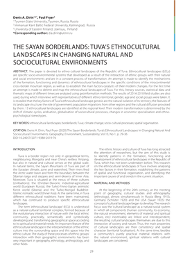 Tuva's Ethnocultural Landscapes in Changing