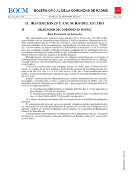 Ii. Disposiciones Y Anuncios Del Estado