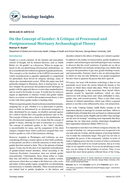 A Critique of Processual and Postprocessual Mortuary Archaeological Theory Shannyn R