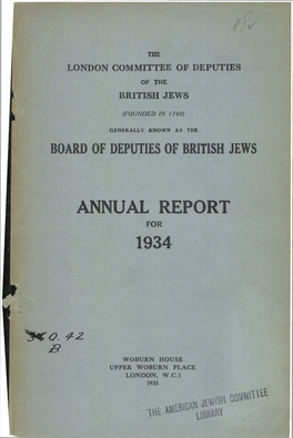 Annual Report for 1934