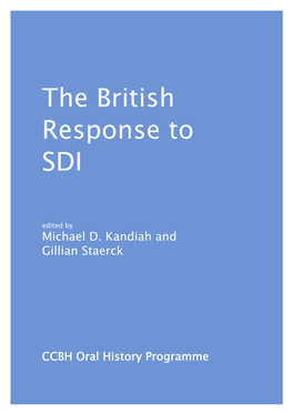 The British Response to SDI