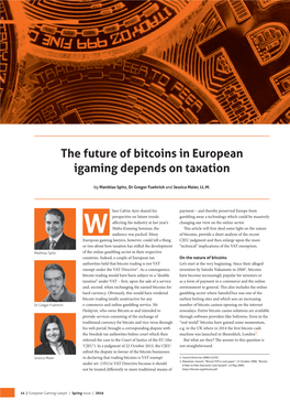 The Future of Bitcoins in European Igaming Depends on Taxation