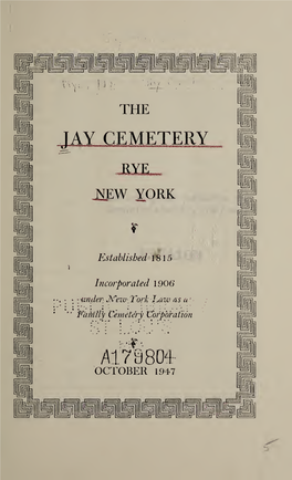 The Jay Cemetery, Rye, New York
