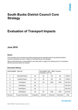 Evaluation of Transport Impacts