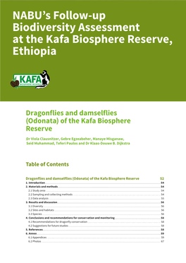 Dragonflies and Damselflies ( Odonata) of the Kafa Biosphere Reserve