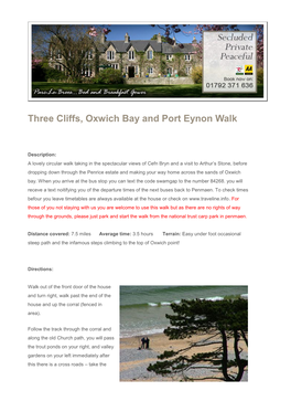 Three Cliffs, Oxwich Bay and Port Eynon Walk
