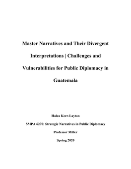 Challenges and Vulnerabilities for Public Diplomacy in Guatemala