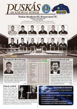 Puskás Akadémia FC–Ferencvárosi TC Április 3