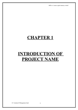 Chapter 1 Introduction of Project Name