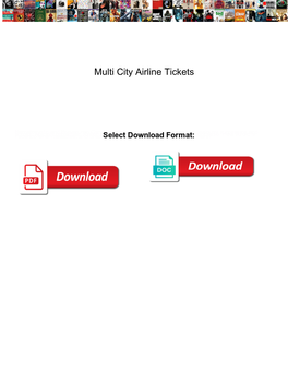 Multi City Airline Tickets