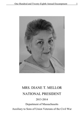 Mrs. Diane T. Mellor National President