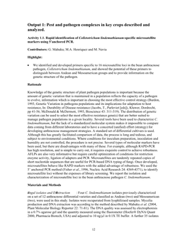 Pest and Pathogen Complexes in Key Crops Described and Analyzed