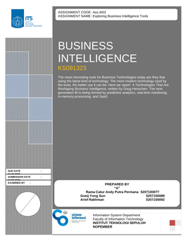 Business Intelligence Tools