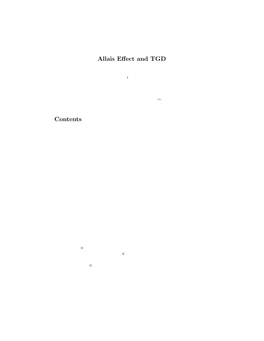 Allais Effect and TGD Contents