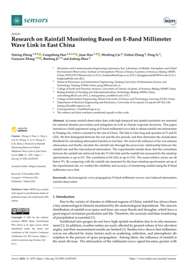 Research on Rainfall Monitoring Based on E-Band Millimeter Wave Link in East China