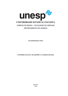 Faculdade De Ciências Departamento De Química