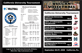 California University Tournament California University Tournament