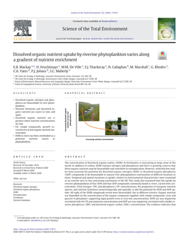 Dissolved Organic Nutrient Uptake by Riverine Phytoplankton Varies Along a Gradient of Nutrient Enrichment